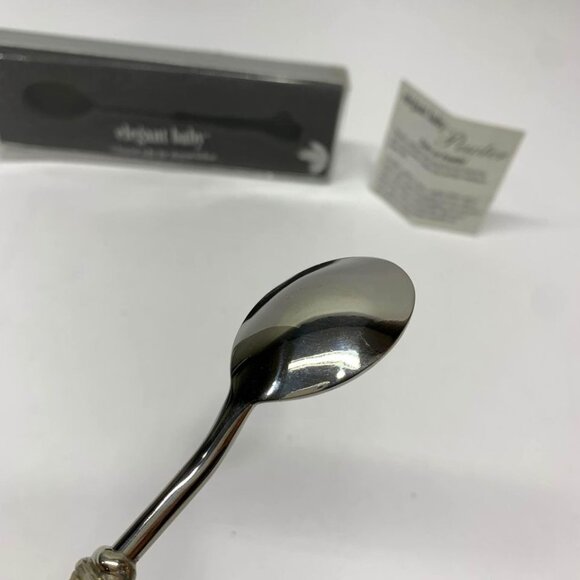 Vintage Elegant Baby Pewter Feeding Spoon Bear New - Picture 6 of 6